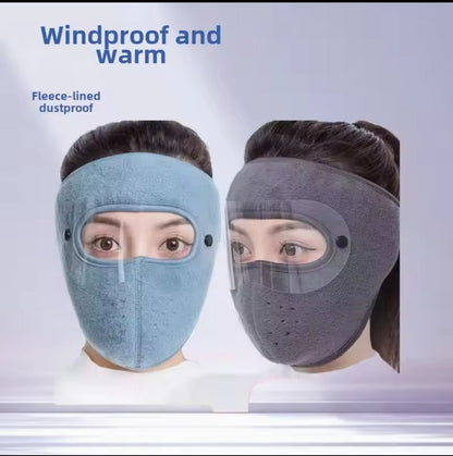 Full Face Mask with Anti-Fog Goggles | Breathable Masks (Random Color)