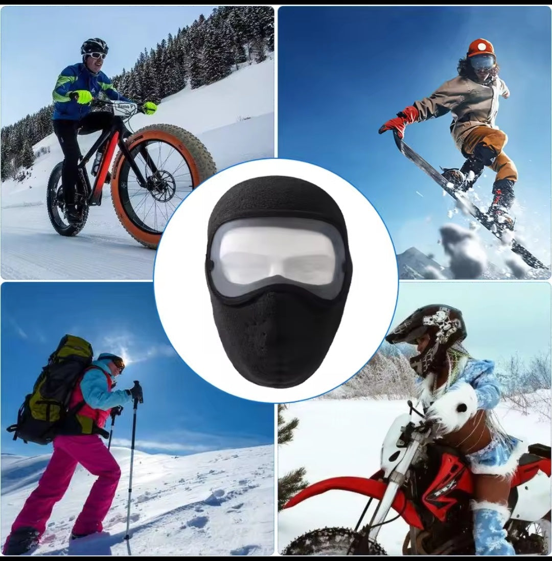 Full Face Mask with Anti-Fog Goggles | Breathable Masks (Random Color)