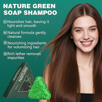 “Nature Seven Green Herbal Shampoo Bar – Hair Strengthening & Smoothing”