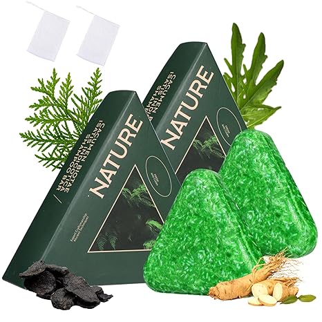 “Nature Seven Green Herbal Shampoo Bar – Hair Strengthening & Smoothing”